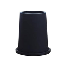 x3anggyt5 Planter Black Floor Standing Flower Pot, Cement and Glass Fibre Plant, with Drainage Hole and Saucers Trays for Room Balcony Garden Office Plants Container Garden(Large)