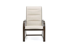 Winston Key West Padded Sling Adjustable Lounge Chair Off-white/Brown
