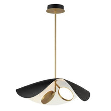 ET2 Carmen LED Pendant Light 14W 10" Tall 24" Wide Black/Gold Finish