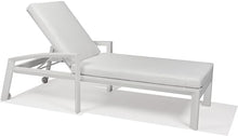 Winston Whitlock Cushion Chaise Lounge Smooth White/Canvas Natural