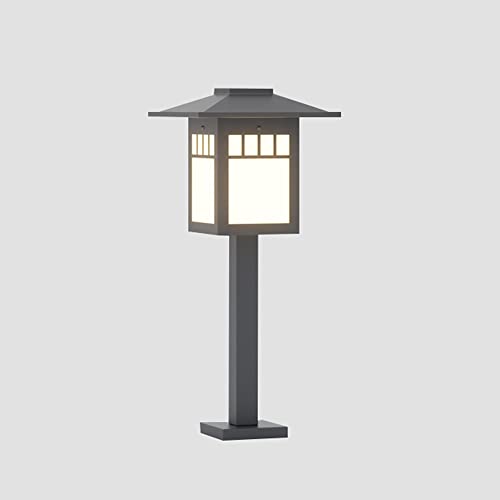 Outdoor Waterproof Lawn Lights E27 1-Light External Garden Lamps Modern Home Yard Decorative Path Lights Outside Floor Mount Lighting Fixture Compatible with Landscape Deck H23.64in ,chandelier lighti