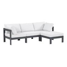 Outdoor Escape White Fabric Outdoor Patio Modular Sectional, Weather-Resistant Upholstery, Comfortable Seating, Stylish Design