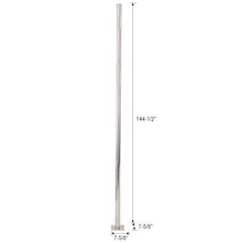 Heavy Duty Stainless Steel Sun Shade Sail Pole Kit with Adjustable Clamp & Base Plate, Outdoor Shade Canopy Post for Patio, Garden, Yard, Silver,12ft