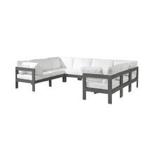 Outdoor Escape White Fabric Outdoor Patio Modular Sectional, Cushioned, Weather-Resistant, Contemporary Style, Versatile Outdoor Furniture Set