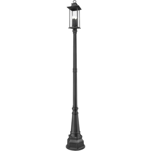 Z-Lite 5017PHBR-564P-BK Tiberius - 4 Light Outdoor Post Mount-107.25 Inch Tall and 14.25 Inch Wide