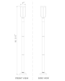 Z-Lite Leland 1-Light Outdoor Post LED 12 Watts Sand Black