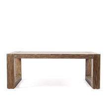 Afuera Living Outdoor Coffee Table, 40.5" W x 30" D x 15" H, Solid Eucalyptus Frame, Teak Finish, Slat Style Design, Durable Patio Table for Backyard, Garden, or Outdoor Spaces