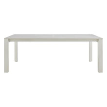 Armen Living Breeze 86 in. Powder Coated Metal Rectangle Outdoor Dining Table with Sintered Stone Table Top