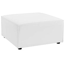 Modway EEI-4378-WHI Saybrook Patio Upholstered Loveseat and Ottoman Set in White