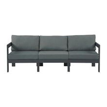 Outdoor Escape Gray Fabric Outdoor Patio Modular Sectional, Weather-Resistant Material, 17-Inch Seat Height, 21-Inch Seat Depth