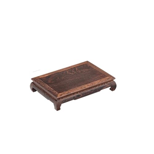 QUANGJN Pcs Plants Saucers Rectangular Solid Wood Base Flower Pot Fish Tank Buddha Statue Teapot Handicraft Ornaments Mahogany Bracket Plant Pot Saucers,