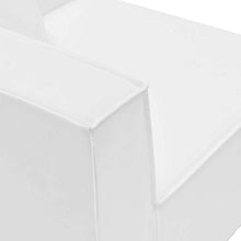 Modway EEI-4386-WHI Saybrook Patio Upholstered Sectional Sofa in White, 6-Piece Set