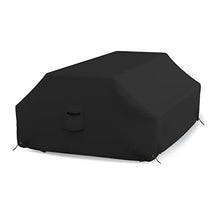 Covers & all Picnic Table Cover, 12 Oz Waterproof UV & Weather Resistant Protector, Outdoor Patio Table Bench Outside Furniture Cover with Air Vents & Drawstrings (98”L x 63”W x 37”H, Black)
