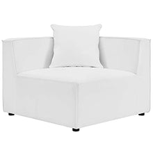 Lounge Sectional Sofa Set, Fabric, White, Modern, Outdoor Patio Balcony Cafe Bistro Garden Hotel
