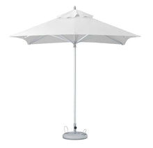 HomeRoots 8' White Polyester Square Market Patio Umbrella