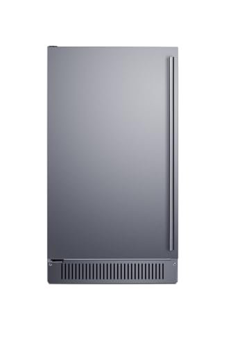 Summit 60 lb.Clear Ice Maker, Outdoor, Stainless Steel - BIM182OSADALHD