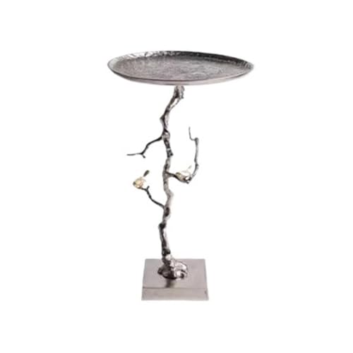 ENGENDER Couch Side Table Home Silver Vine Sofa Side Table Porch Storage Flower Stand Narrow End