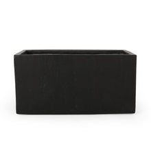 Hassyee Large Rectangle MGO Planter with Lightweight Concrete Structure for Backyard, Poolside, Lawn, Outdoor Flower Box with Drainage Hole for Growing Flowers, Plants, Herbs