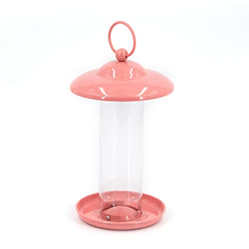 Feilx Outdoors Hanging Bird Feeders, Metal Wild Bird Feeder for Outside, Garden Bird Feeder with Transparent Housing