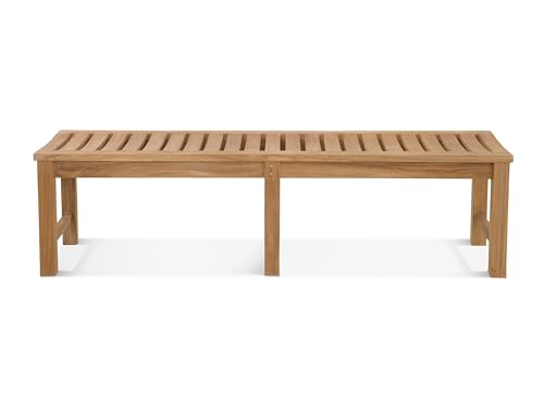 Douglas Nance Classic 6' Teak Backless Bench Teak