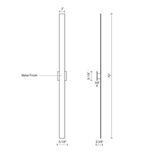 Kuzco Vesta 92W LED Wall Mount Light Black 72 Inches Tall