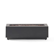 Christopher Knight Home Wellington Outdoor 50,000 BTU Rectangular Fire Pit (No Tank Holder) - Brushed Brown