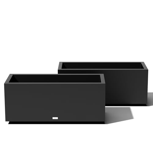 Veradek Block Series Long Box Planter - Rectangular Outdoor Planter