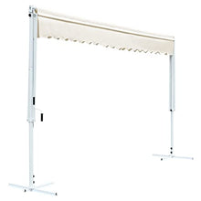 SDVantage Free Standing Awning 600X300 Cm Cream, Double-Sided Outdoor Patio Umbrella with Powder-Coated Steel Frame, Uv Water-Resistant Garden Shade for Deck,Cream-6 X 3 M