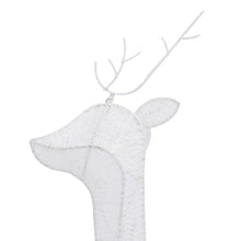 6 Pcs LED Lighted Reindeer Set, Outdoor Christmas Deer Decoration, Cold White Mesh Yard Figures with Red Bows, 8 Lighting Modes, USB Powered for Holiday Garden Decor
