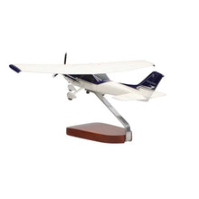 High Flying Models Cessna 182 Skylane Large Mahogany Sculpture Blue & White