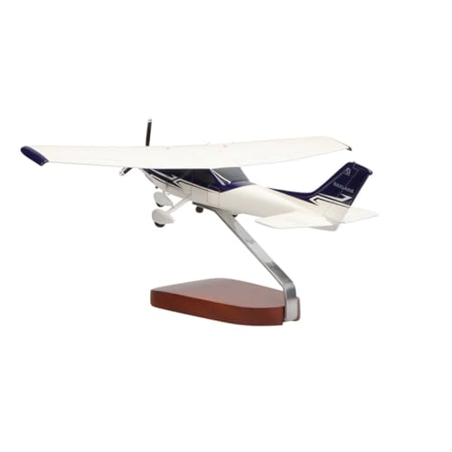 High Flying Models Cessna 182 Skylane Large Mahogany Sculpture Blue & White