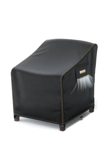 Outdoor Patio Chair Cover, Single Seat water-resistant Heavy Duty 420D Oxford Fabric, UV Stabilized, Windproof with Straps and Drawstring, Fits Most Single Chairs, 30x30x35 inches, Black