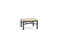 Winston Jasper Ottoman Textured Pewter Frame Beechwood Weave
