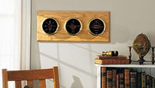 Maximum Executive Three-Instrument Weather Station - Mahogany, Brass Case, Silver Dial
