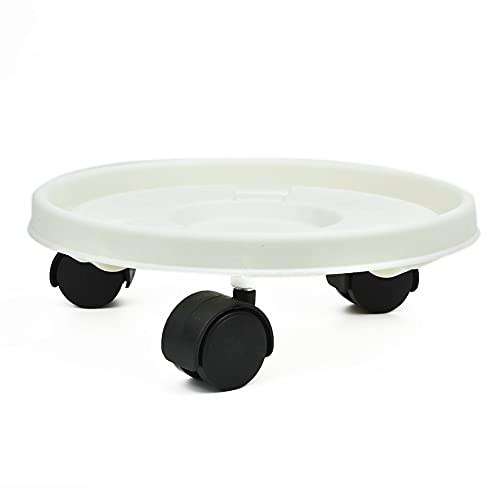 SIDUFHAOPKLL Non-slip Flower Pots Bonsai Moving Base Tray Round Universal Wheel Yard Gardening Pot Removable For Plant Succulent(M)