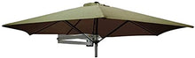 Umbrellas 2.5m Wall Balcony Patio Umbrella, Garden Furniture Centre Square Wall Mounted Cantilever Tilting Sun Shade Umbrella With Metal Pole (Color : Green) ()