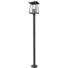 Z-Lite 5015PHBR-567P Rainer 4 Light 98" Tall Post Light - Black