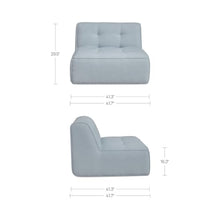 Moe's Home Collection Sunseeker Outdoor Slipper Chair, Low Lounge Profile, Polyester Upholstery, Quick-Dry Foam, Aluminum Frame, Light Blue