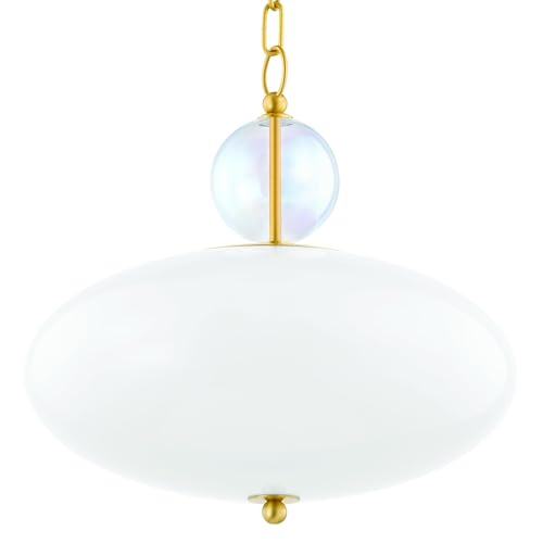 Mitzi H729701-AGB Viviana - 1 Light Pendant 14.5 inches Tall and 15 inches Wide - Aged Brass