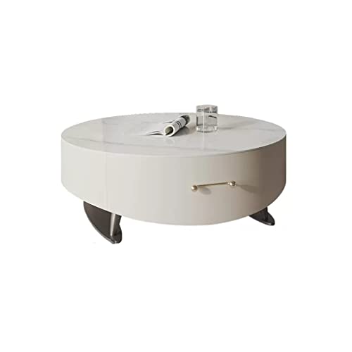 DIEYPOL Coffee Table Coffee Table Storage Round Coffee Table Living Room Home Tea Table Simple Shape Coffee Table Mesa para Centro De Sala(A)