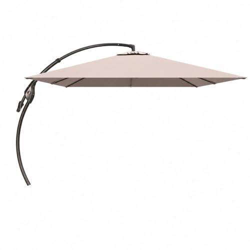 OROTLECT 10x13 FT Cantilever Umbrella Rectangle Offset Umbrella without Base & Cover for Pool Garden (Champagne, 10x13 FT)