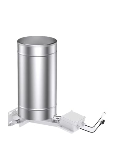 YLDZHOHNK Tipping Bucket Heated Rain Precipitation Sensor Rainfall Alarm Transmitters Monitor Stainless Steel Weather Station(0.2mm Pulse)
