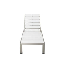 Pangea Home Joseph 8-Piece Aluminum Lounger and Side Table White