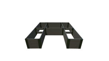 Frame It All Weathered Wood Walk-in U-Shape Raised Garden Bed 8' x 8' x 22