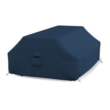 Covers & all Picnic Table Cover, 12 Oz Waterproof UV & Weather Resistant Protector, Outdoor Patio Table Bench Outside Furniture Cover with Air Vents & Drawstrings (98”L x 63”W x 37”H, Blue)