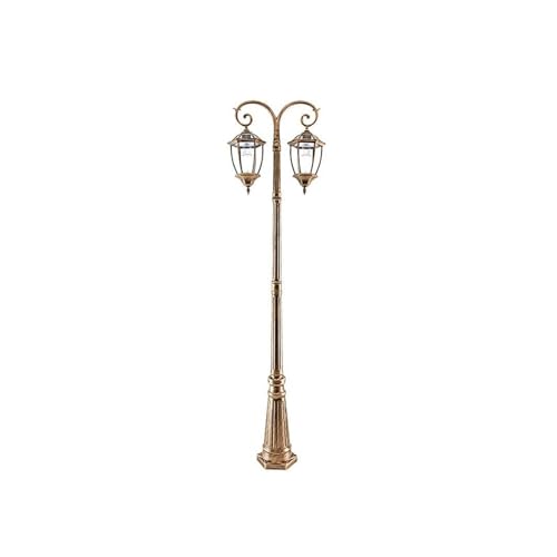 HAOYICD Victorian Style Solar Street Light - Outdoor Waterproof Lamp Post with Bronze Finish for Villa Park Pathway and Garden Landscape Lighting(Bronze)