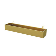 MOFGOE Window Box Planter, Large Window Boxes Planters, Railing Planter with Hook, Metal Balcony Hanging Rail Planters, for Balcony Window Deck Rail,Gold,150x20x13cm