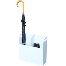 LMMIAMZ Patio Umbrella Stand, Simple Square Design, High Capacity with Water Tray, Ideal for Home Use, Easy Grip Handle, Outdoor Furniture Accessory (White)