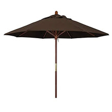 iumLeap Outdoor Patio Umbrella - Classy Market Umbrella for Garden Backyard & Beach - Travel-Friendly Sunshade in Brown Blue & Dark Blue - Perfect for Relaxation & Shade, Brown-9ft