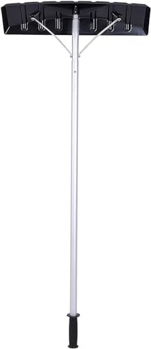 Snow Shovels Snow Shovel, Telescopic Pole Roof Rake Snow Removal System, Aluminum Head Used to Remove Roof Snow Accumulators are Often Suitable for Snow/Leaf/Debris Removal Tools